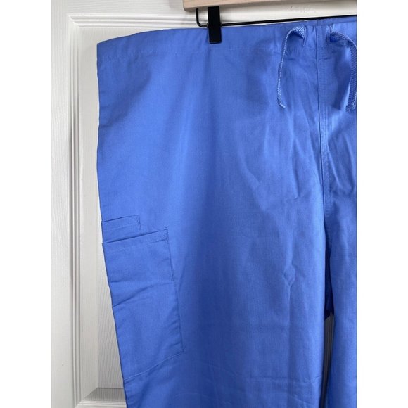 Cherokee Workwear Scrub Pants Unisex Fit Size XL Blue Ciew Drawstring NWT - Picture 3 of 10